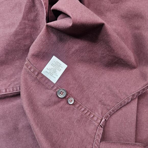 Roundtree & Yorke Shirt Mens XL Maroon Button Down Long Sleeve Casual Pocket - Picture 4 of 5